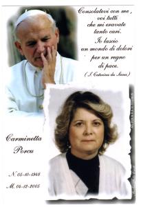 Carminetta Porcu, Nata a Villacidro il 5 ottobre 1948 Deceduta a Agrigento il 4 dicembre 2005 #cenereallacenere